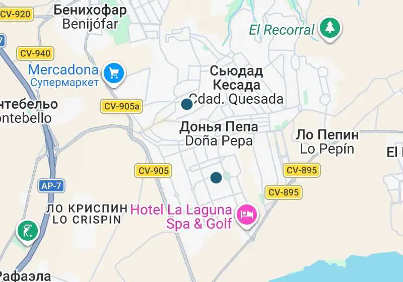 Карта: 2 объектов в Испании