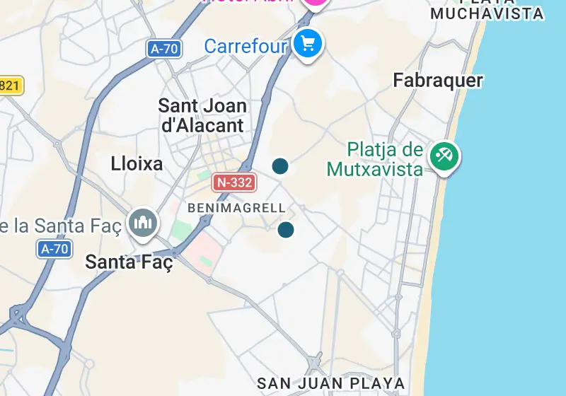 Map: 2 properties in Spain