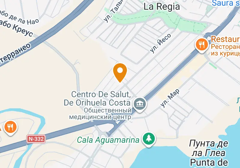 Карта: Апартаменты 53 м², Ориуэла-Коста, Ориуэла-Коста, La Regia