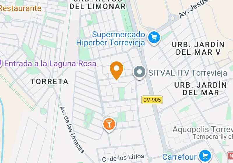 Map: Studio 33 m², Torrevieja, Torrevieja, Torretas