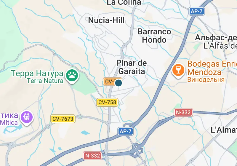 Карта: Вилла люкс 200 м², La Nucía, La Nucía, Varadero