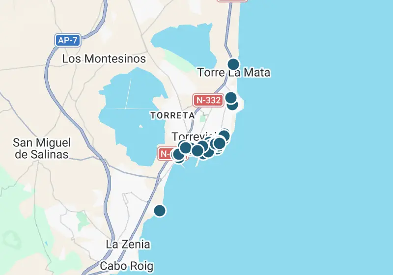 Map: 40 properties in Spain
