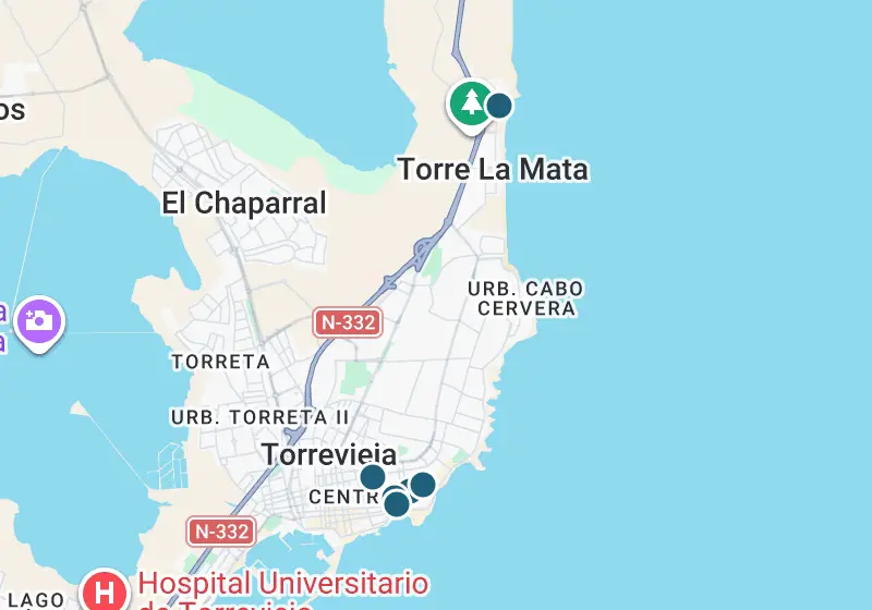 Map: 6 properties in Spain