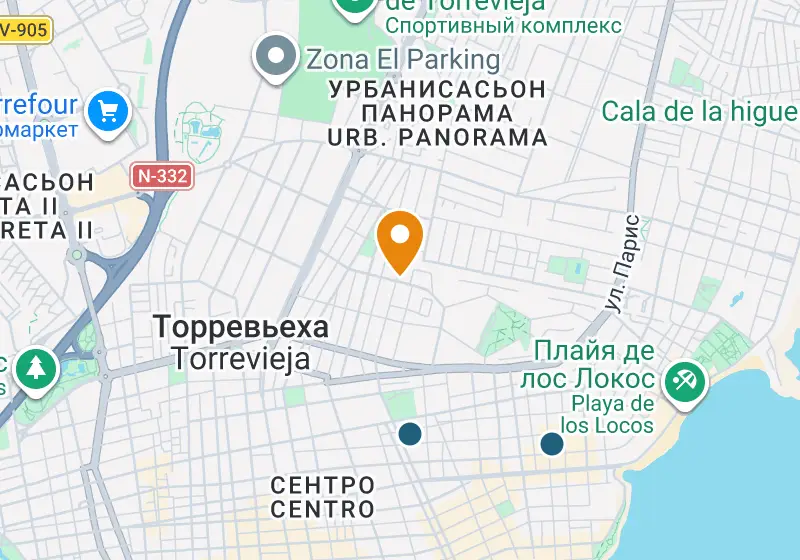 Карта: Апартаменты 40 м², Торревьеха, Торревьеха, Nueva Torrevieja