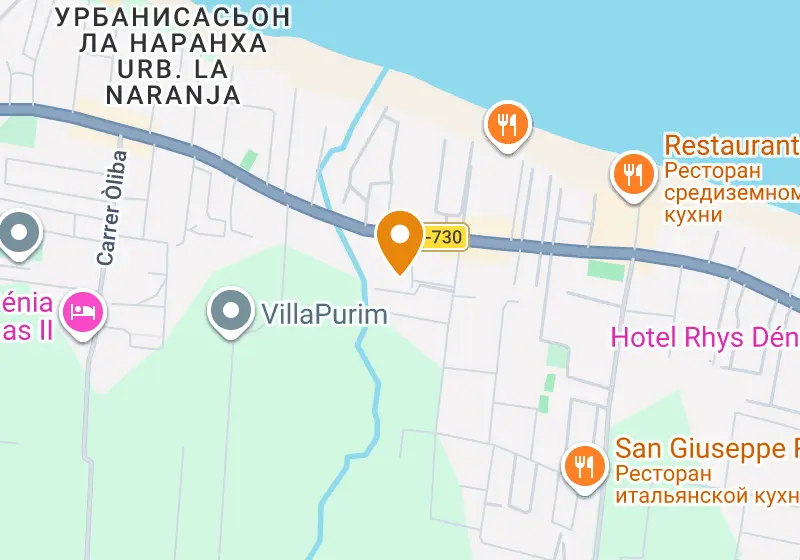 Карта: Апартаменты 75 м², Дения, Дения, El Palmar-Los Molinos
