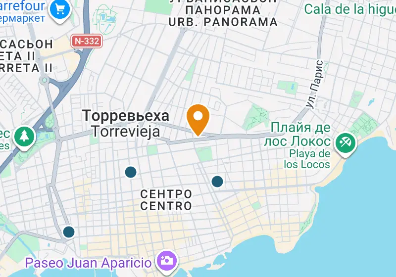 Карта: Апартаменты 60 м², Торревьеха, Торревьеха, Nueva Torrevieja