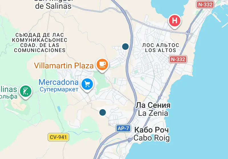Карта: 2 объектов в Испании