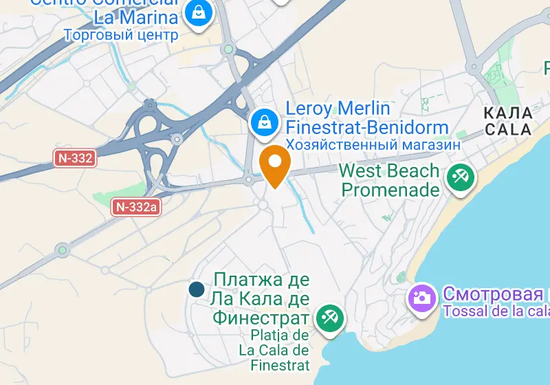 Карта: Апартаменты 73 м², Вильяхойоса, Вильяхойоса, Cala de Villajoyosa