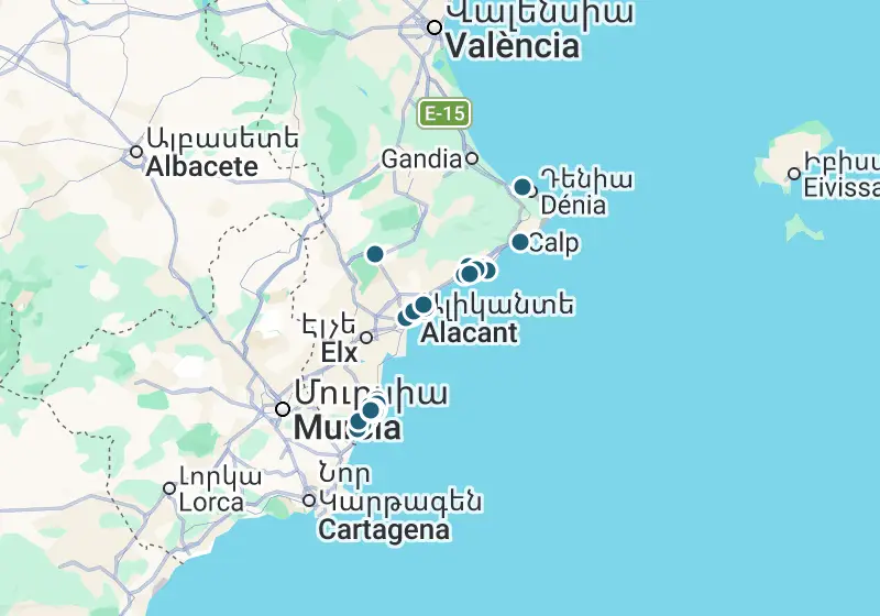 Քարտեզ՝ 94 տարբերակ Իսպանիայում