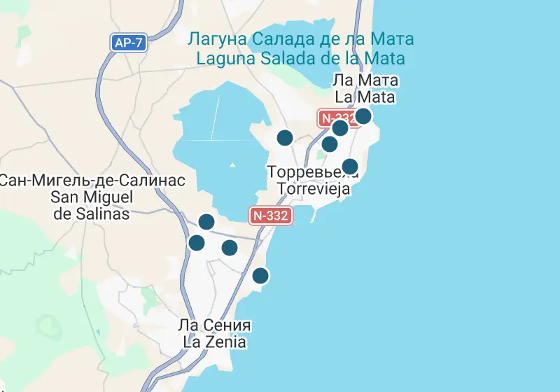 Карта: 9 объектов в Испании