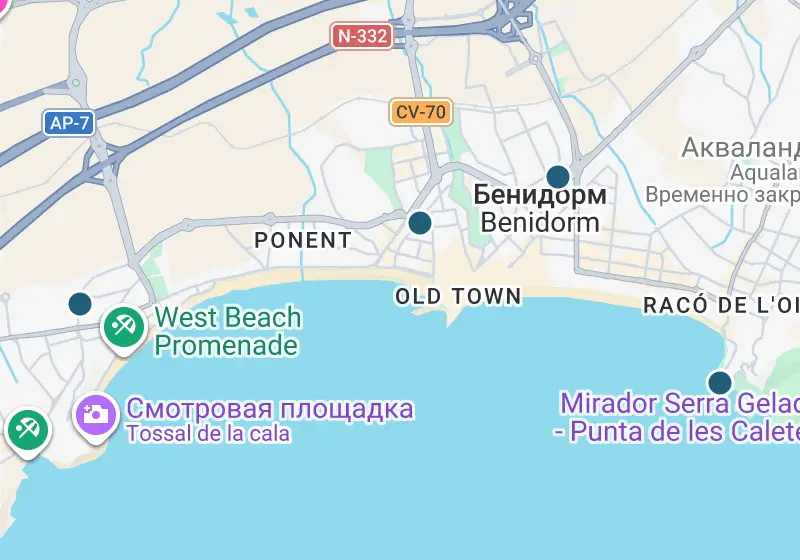 Карта: 4 объектов в Испании