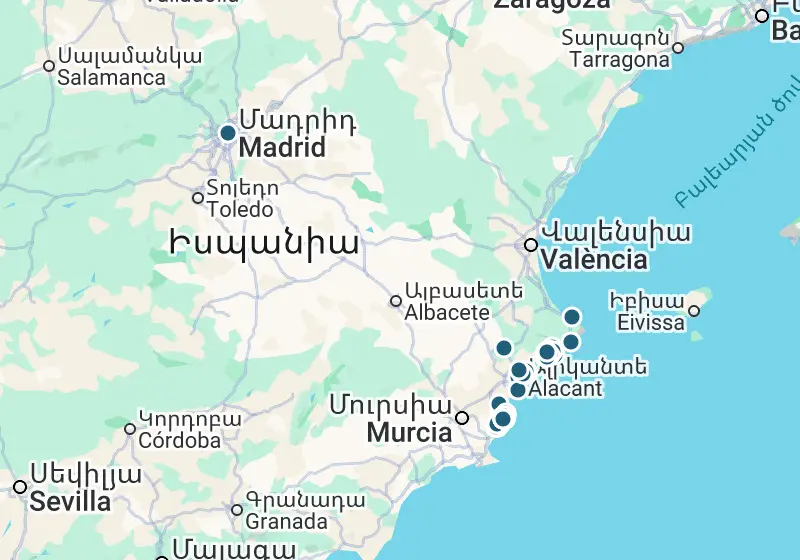 Քարտեզ՝ 131 տարբերակ Իսպանիայում