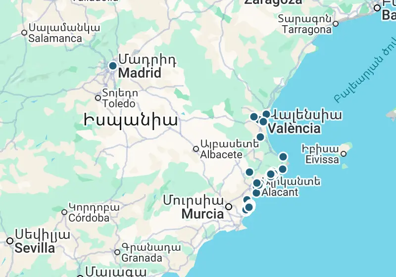 Քարտեզ՝ 139 տարբերակ Իսպանիայում
