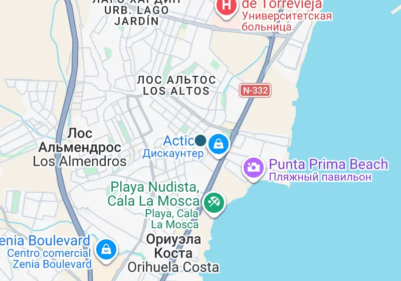 Карта: Пентхаус-дуплекс 66 м², Ориуэла-Коста, Ориуэла-Коста, Rocio del Mar