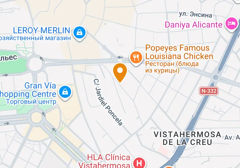 Карта: Вилла люкс 361 м², Аликанте, Аликанте, Vistahermosa