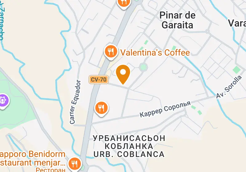 Карта: Вилла люкс 200 м², La Nucía, La Nucía, Varadero