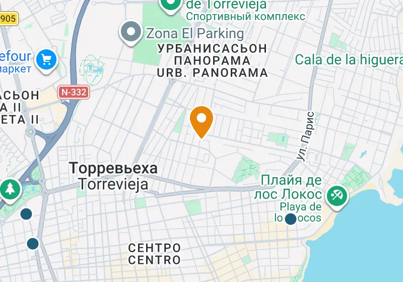 Карта: Апартаменты 73 м², Торревьеха, Торревьеха, Nueva Torrevieja