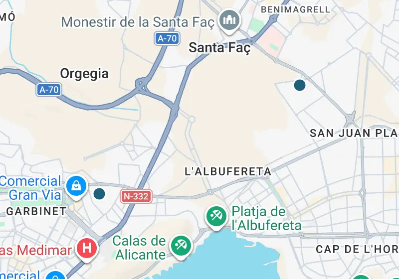 Map: 2 properties in Spain
