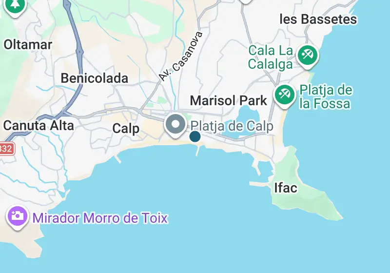 Map: Apartment 210 m², Calpe, Calpe, Playa Arenal-Bol