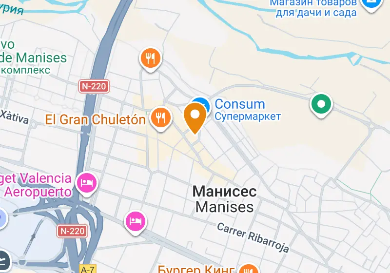 Карта: Пентхаус 65 м², Manises, Manises, El Mercado