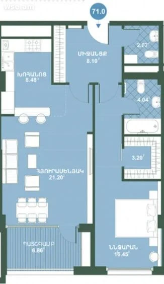 户型 2室 公寓 71㎡ v 住宅小区「HAY VIEW»