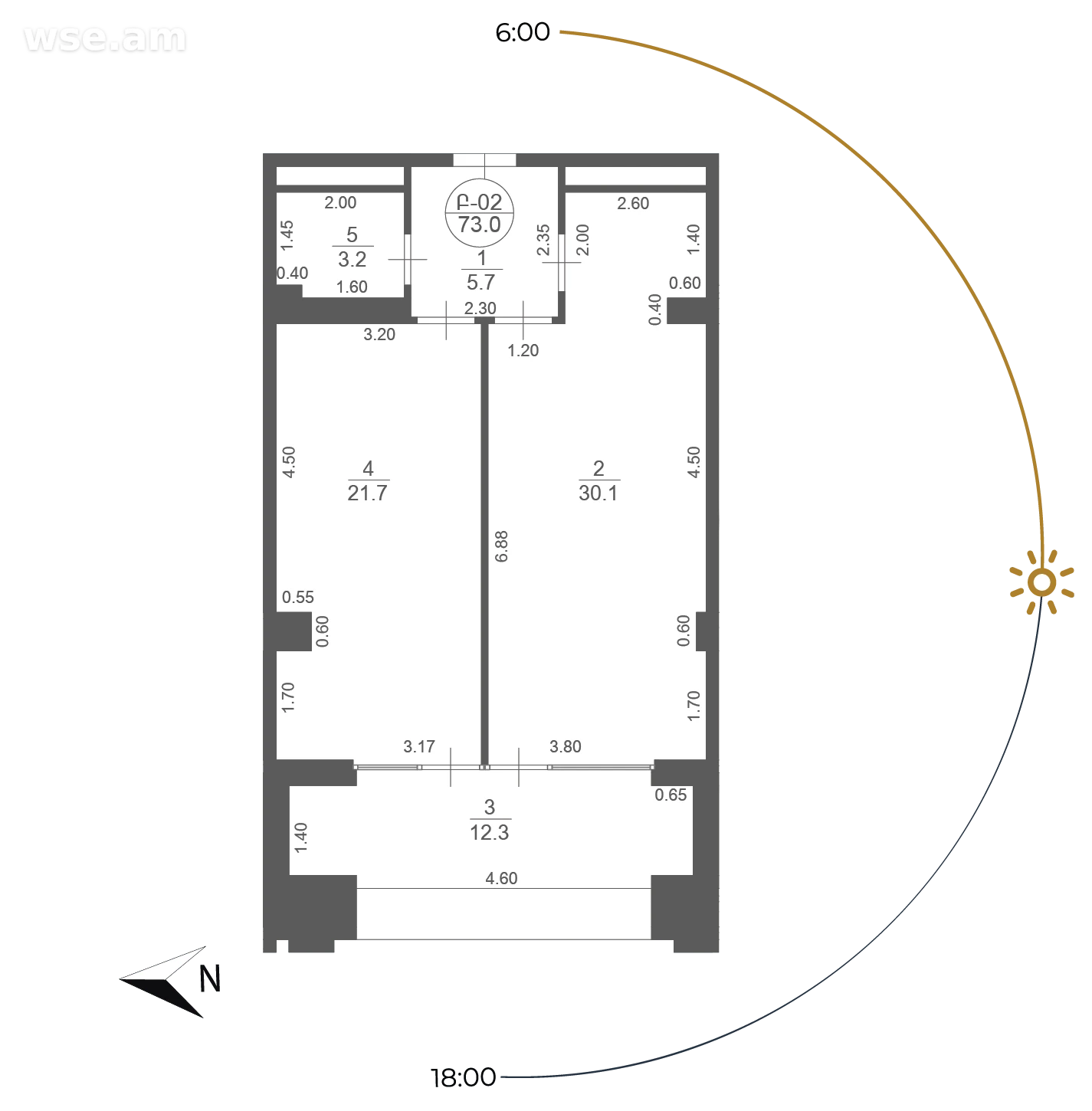 户型 2室 公寓 73㎡ v 住宅小区 Firdus Prime Residence