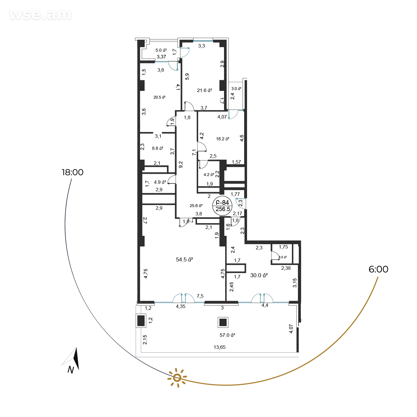 户型 4室 公寓 256,5㎡ v 住宅小区 Firdus Prime Residence