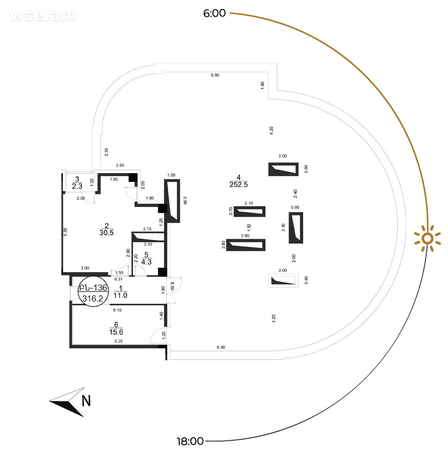 户型 4室 公寓 316,2㎡ v 住宅小区 Firdus Prime Residence
