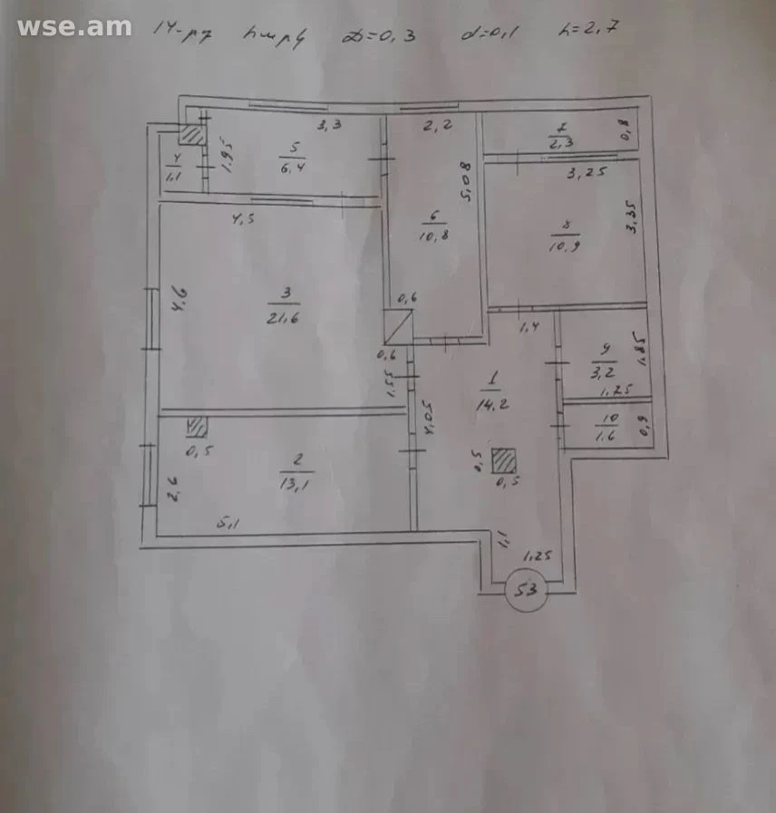 3-комн., 85 м², 14/14 эт., 1-й переулок улицы Гюльбенкяна 19/1