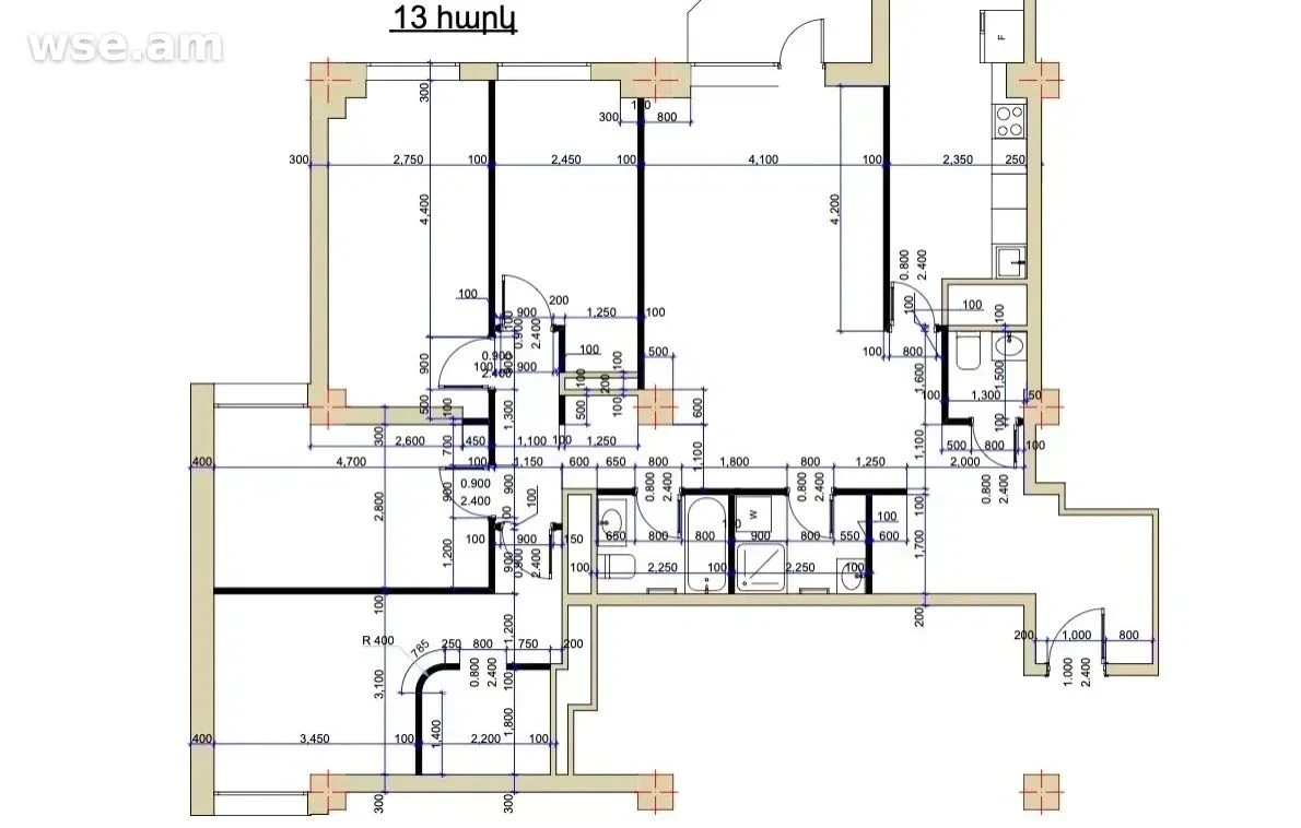 5室公寓, 139㎡, 37/34 Acharyan Street - 325 000 $ | WSE.AM