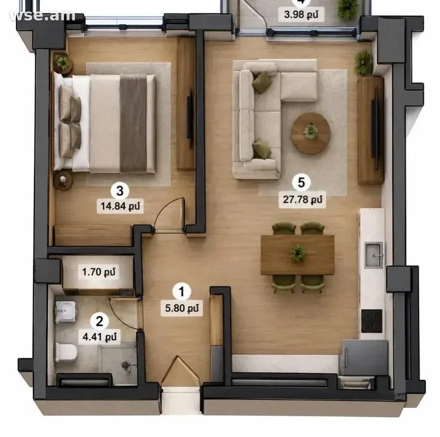 2-комн. квартира, 57м², Тычины 320/20 - 93 000 $ | WSE.AM