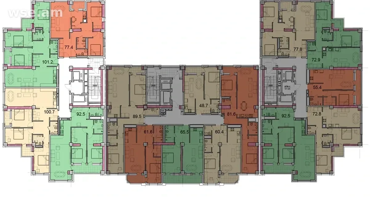 4-room, 101 m², floor 2/16, 27/16 Rubinyants Street