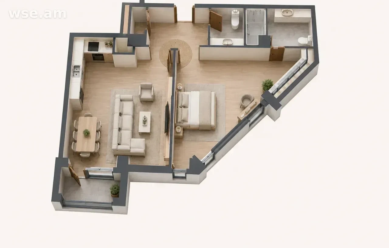 2-bed. apartment, 60m², 43/20 Acharyan Street - 38 000 000 ֏