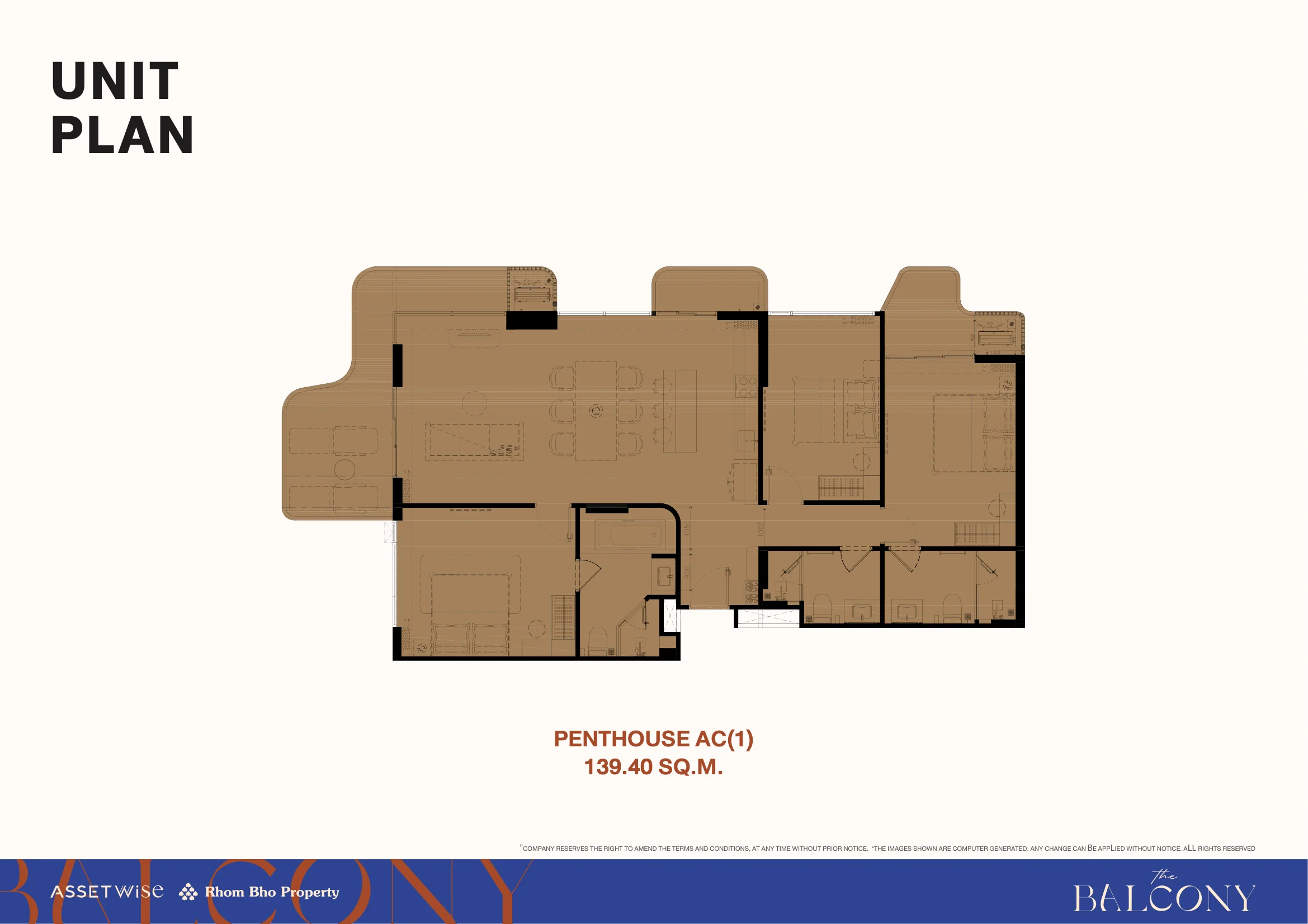 Floor plan Penthouse, 139.4 m²