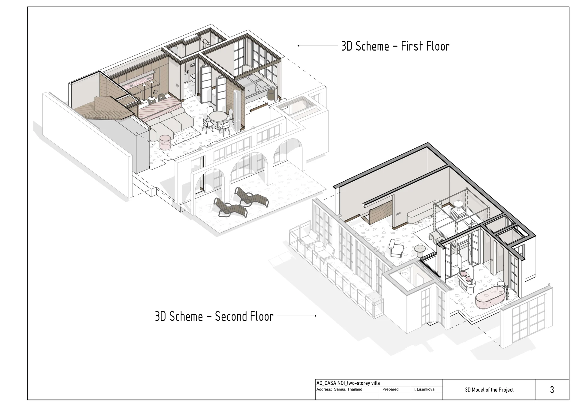 Floor plan 2-bedroom villa · two-storey, 147 m²