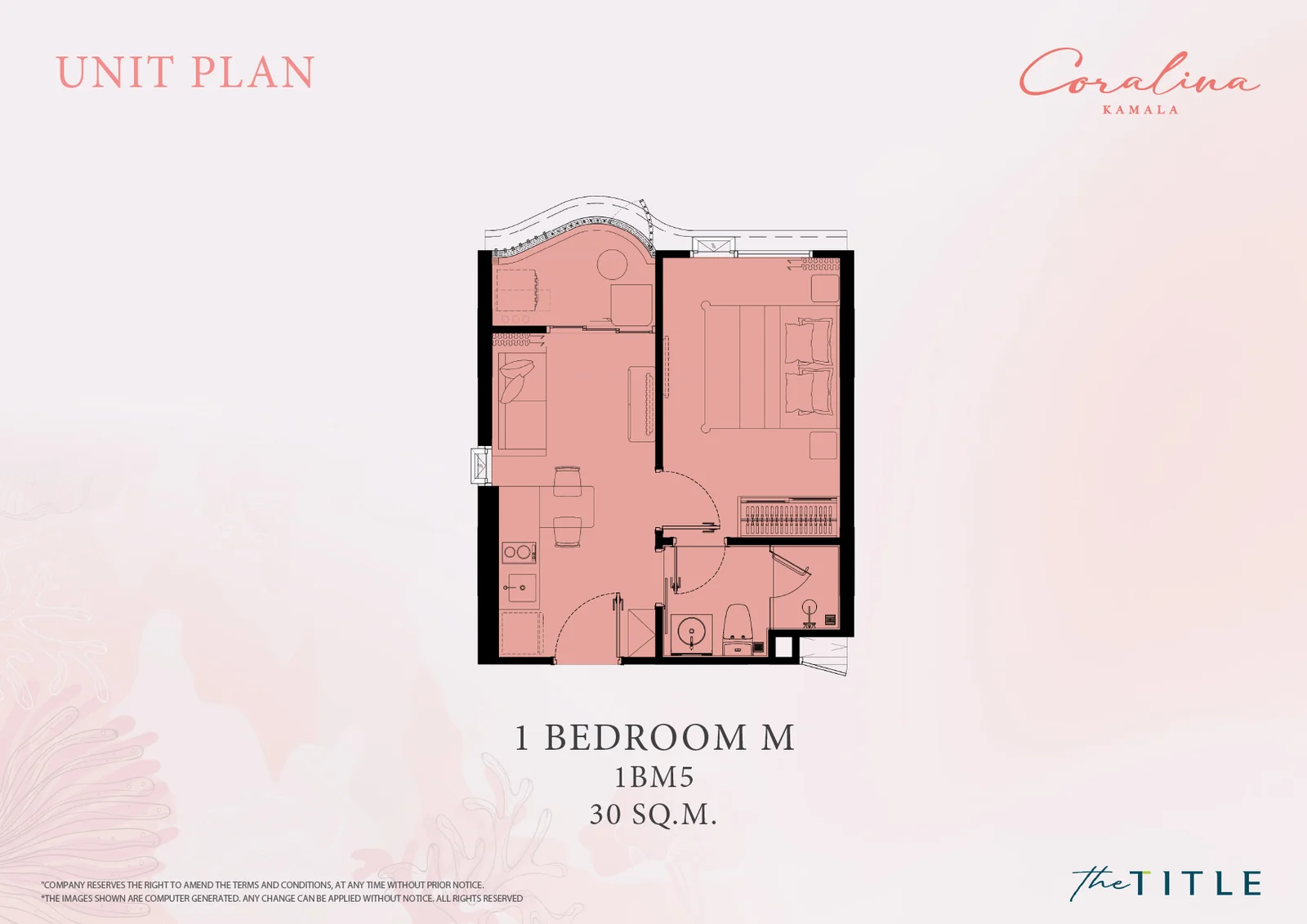 Планировка 1 BEDROOM M