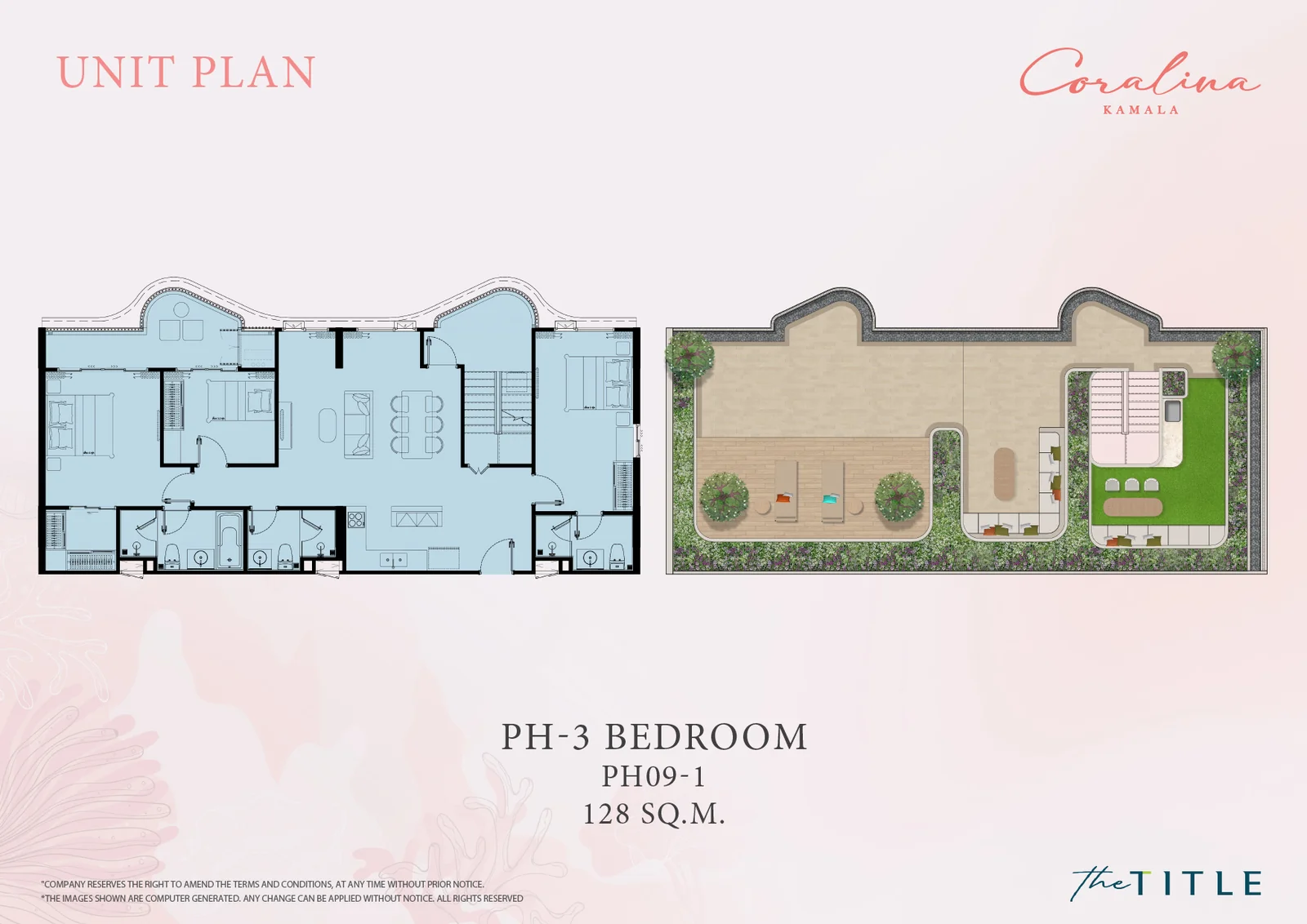 Floor plan PH-3 BEDROOM, 128 m²