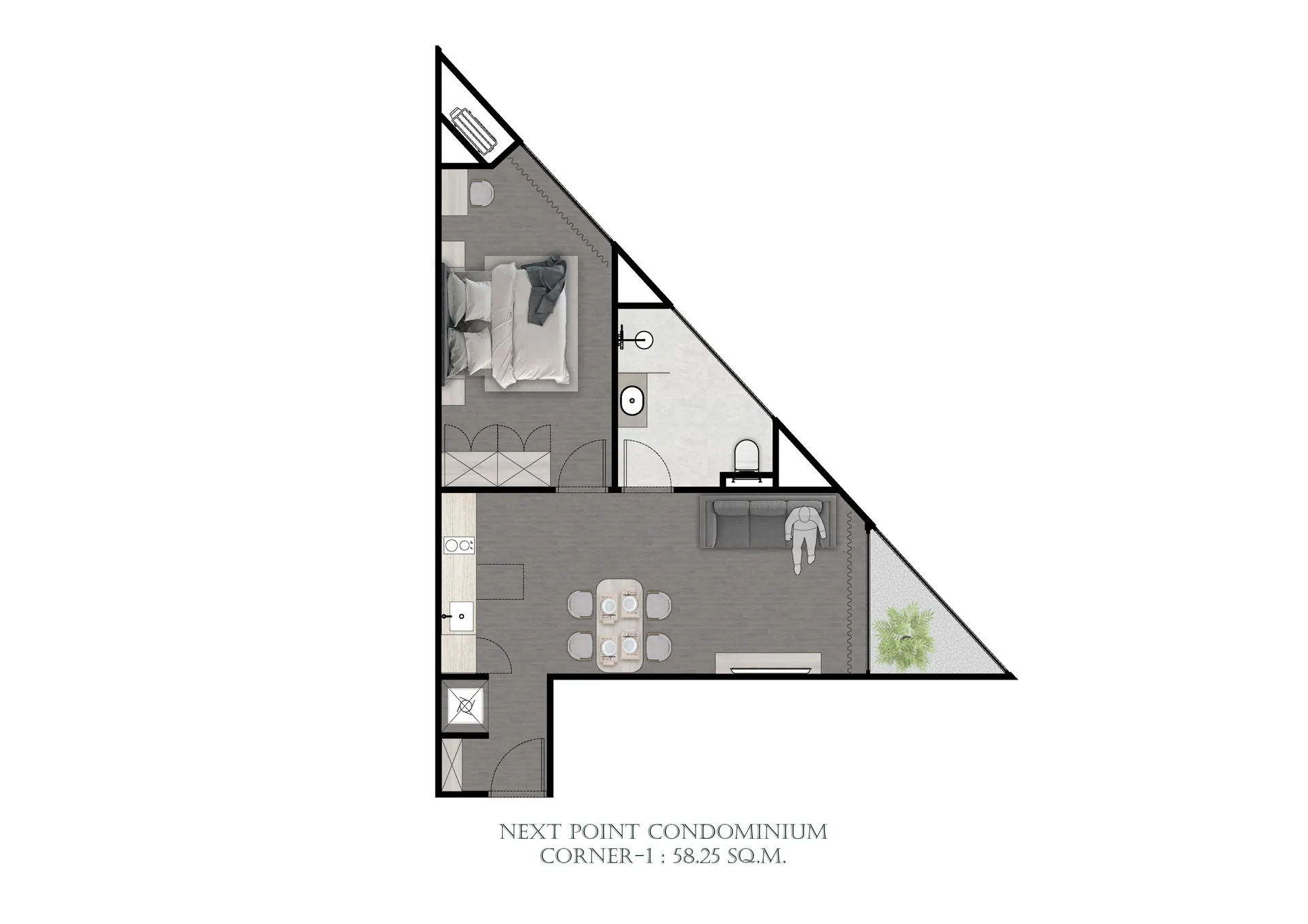 Floor plan Corner apartment