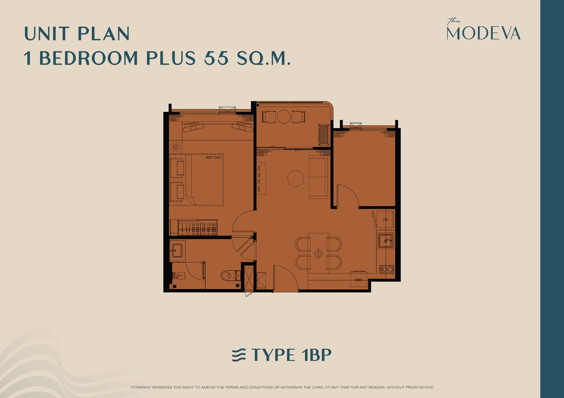 Floor plan 1 Bedroom Plus