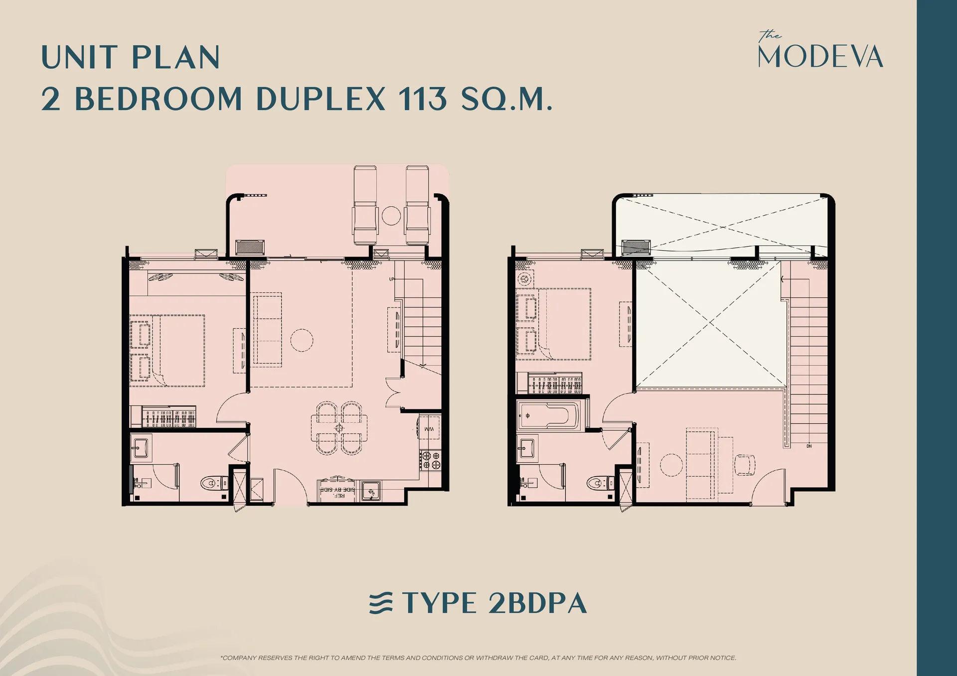 Floor plan 2 Bedrooms (Duplex)