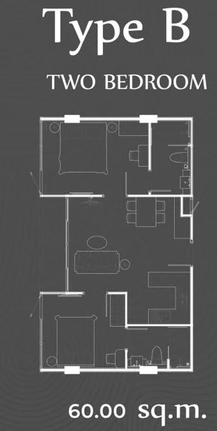 Планировка Type B · 2 Bedroom